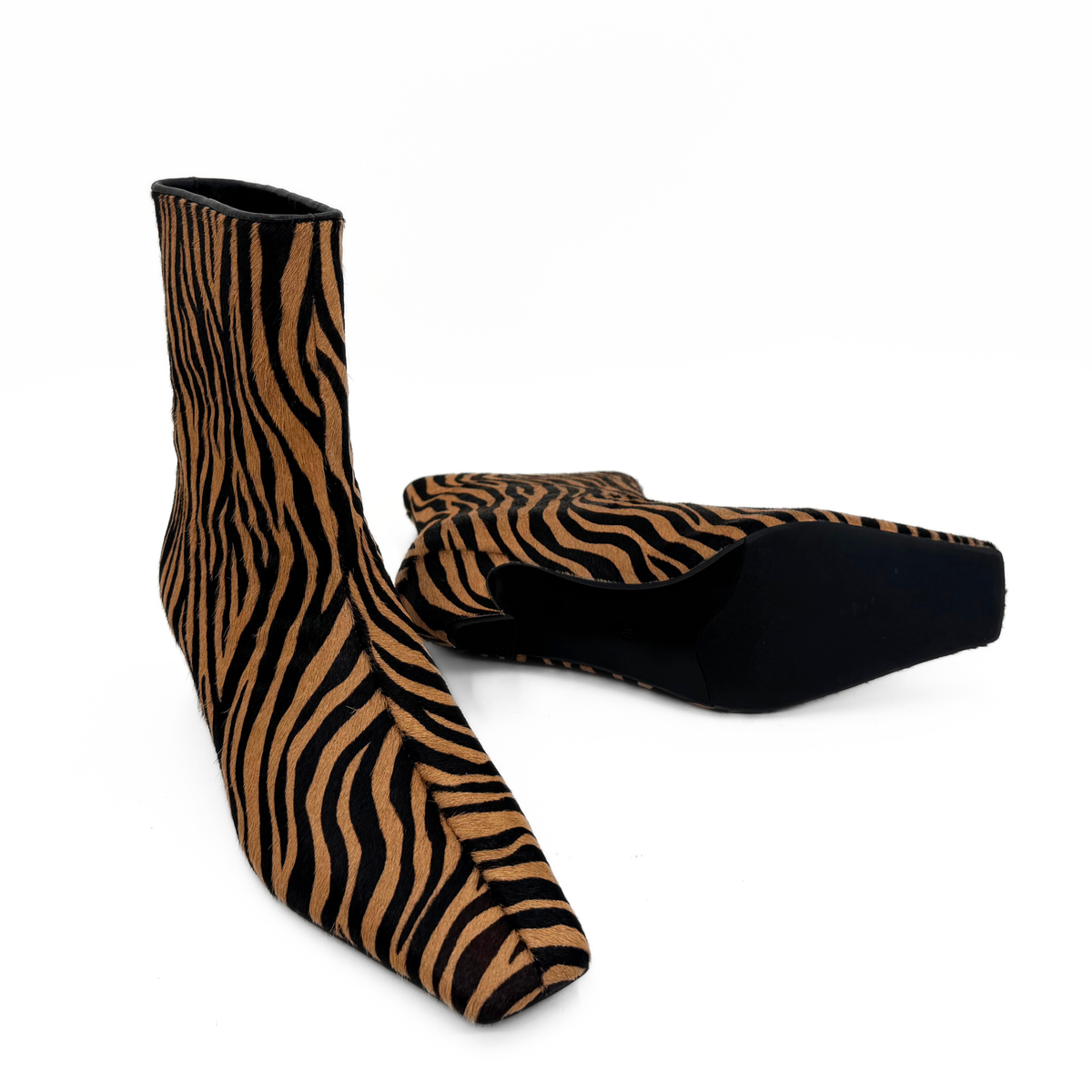 Silvi Zebra Kitten Boot - Beige