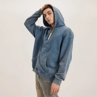 HK Tiger Unisex Super Heavyweight Oversized Faded Hoodie
