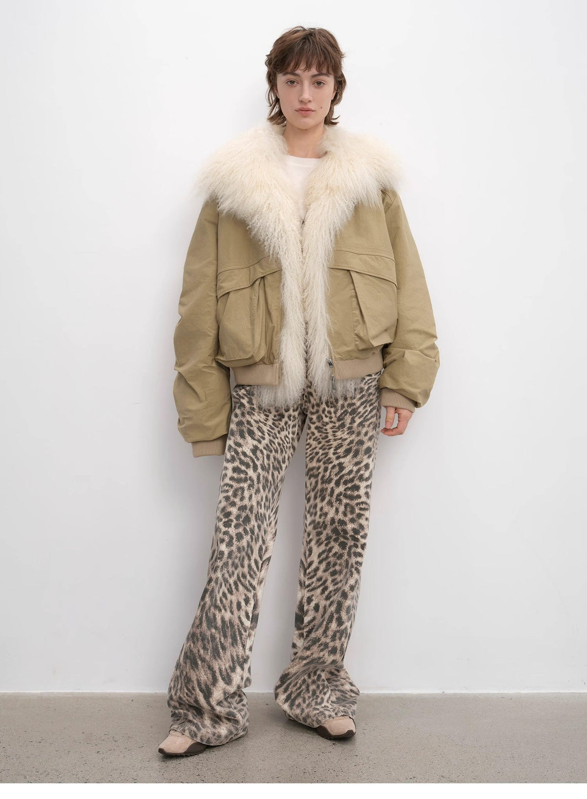"Winter Is Coming" Short Down Parka with Detachable Wool Collar