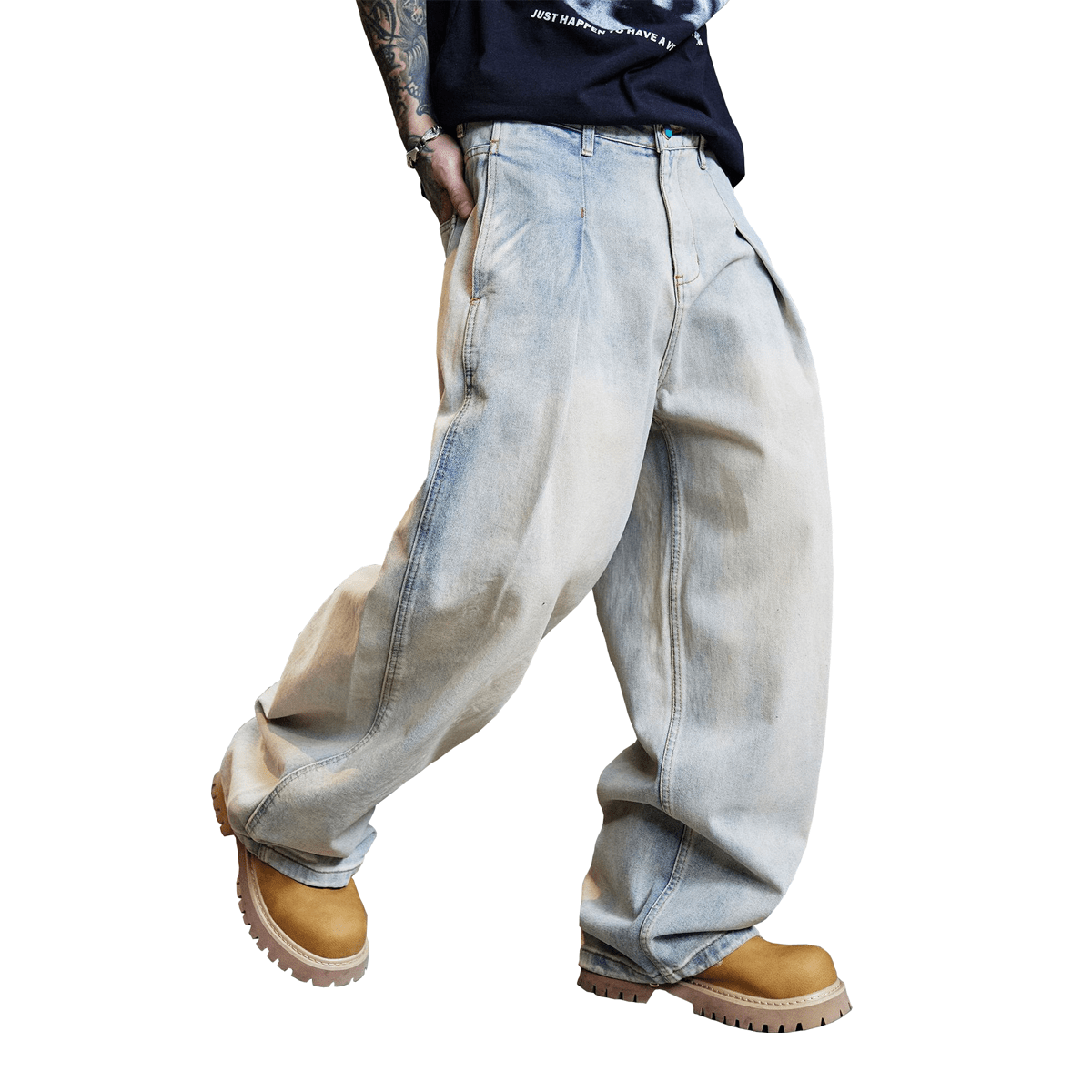 Khayi Relaxed Wide-Leg Jeans