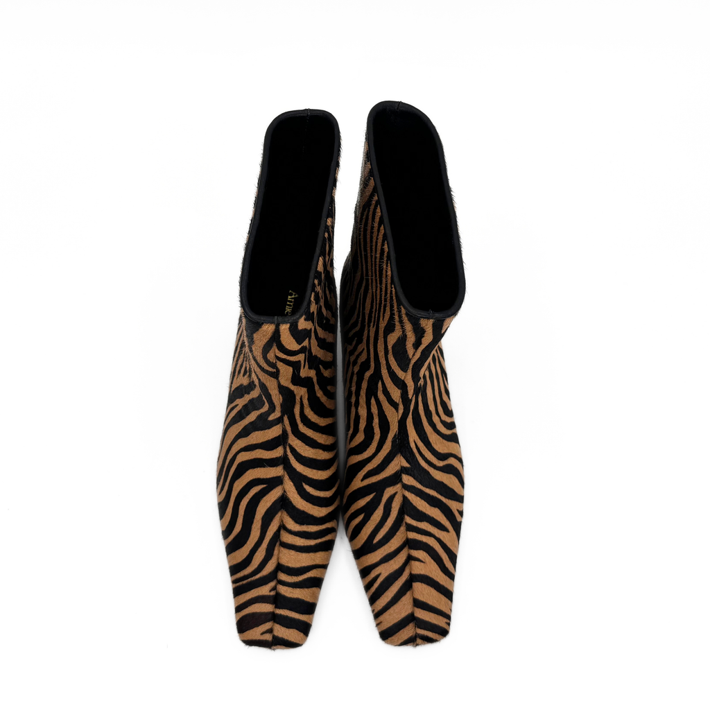 Silvi Zebra Kitten Boot - Beige