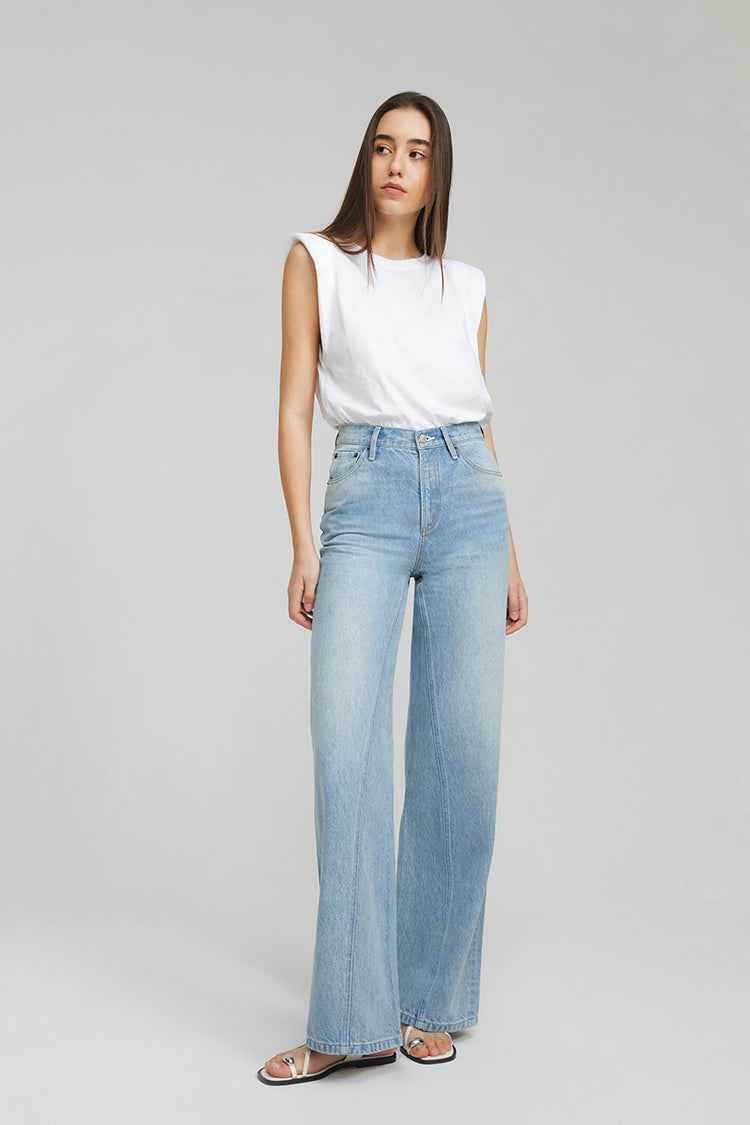 Angeles High-Rise Baggy Jeans Model HJ103