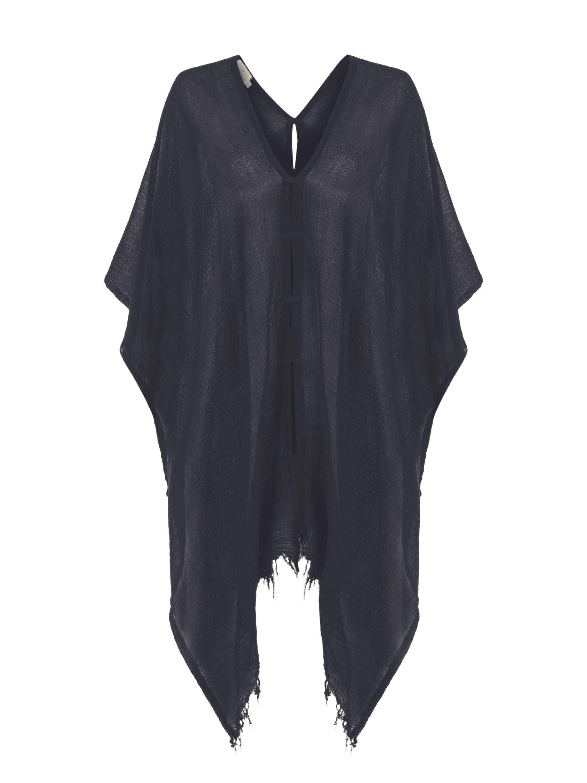 Ava Kimono in Vintage Navy – Hand-Loomed Turkish Cotton Beach Kaftan