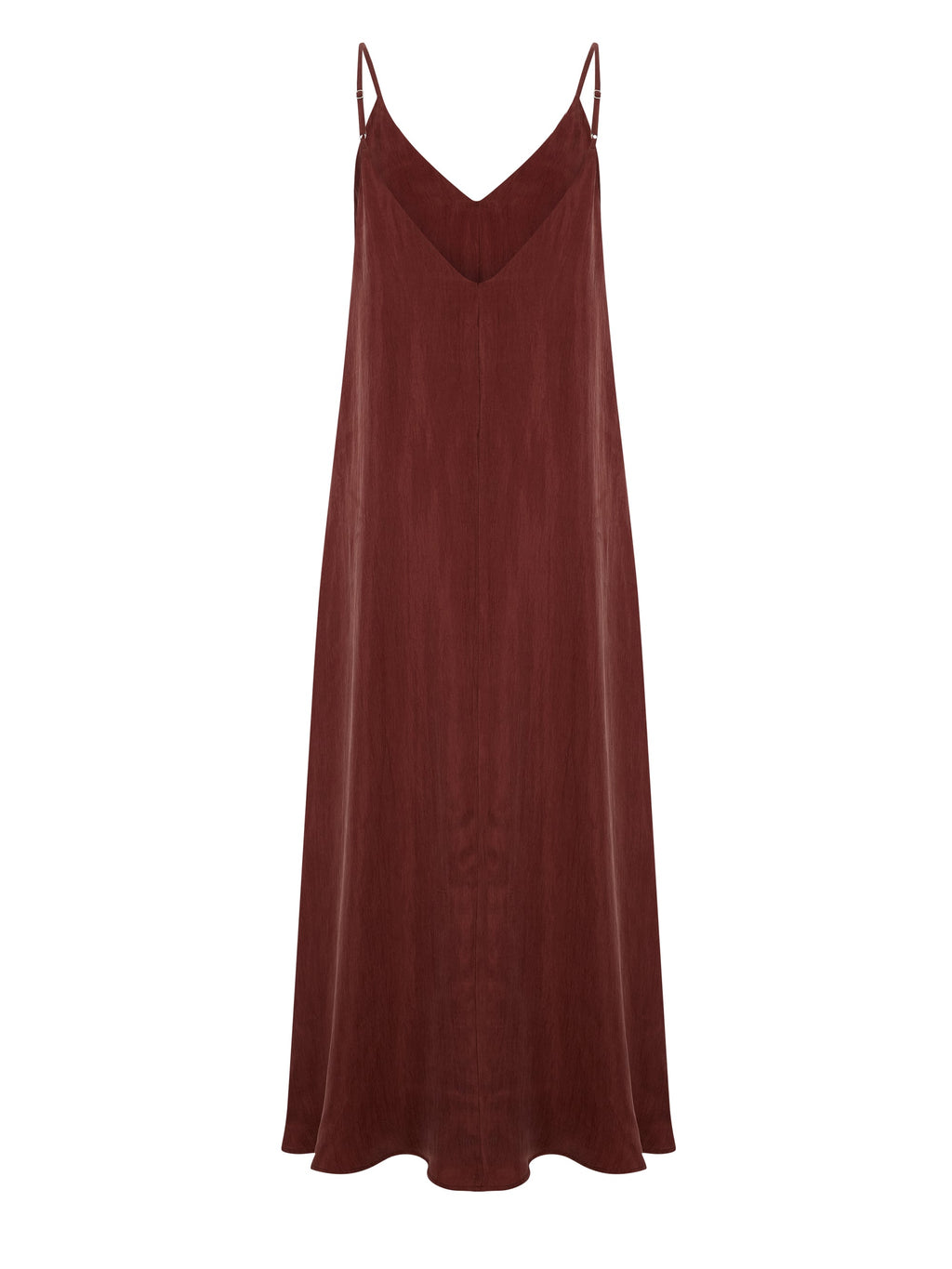 Lucid Flow Burgundy Maxi Dress with Open Back and Adjustable Straps