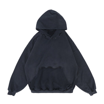 Black Cats Distressed Hoodie
