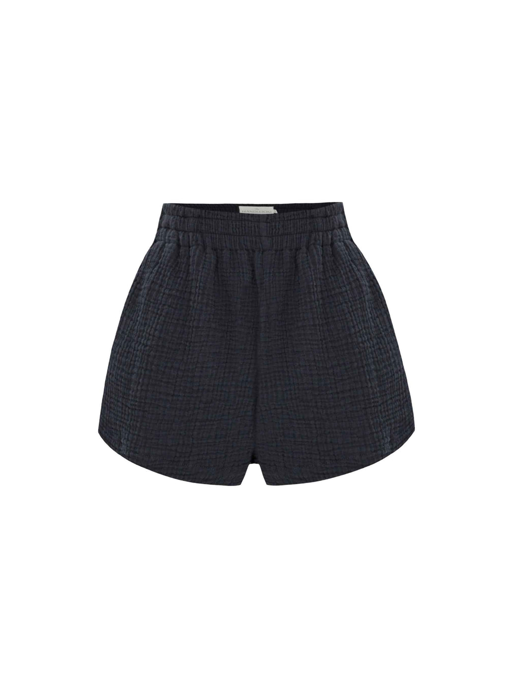 Echo Maxi Set - Navy: Oversized Button-Up Shirt & Elastic Waistband Shorts for Women and Men