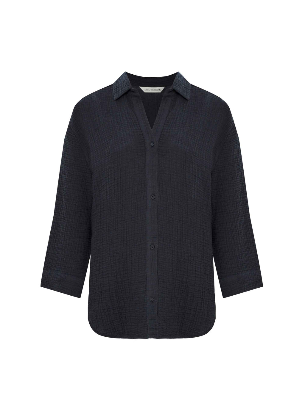 Echo Maxi Set - Navy: Oversized Button-Up Shirt & Elastic Waistband Shorts for Women and Men