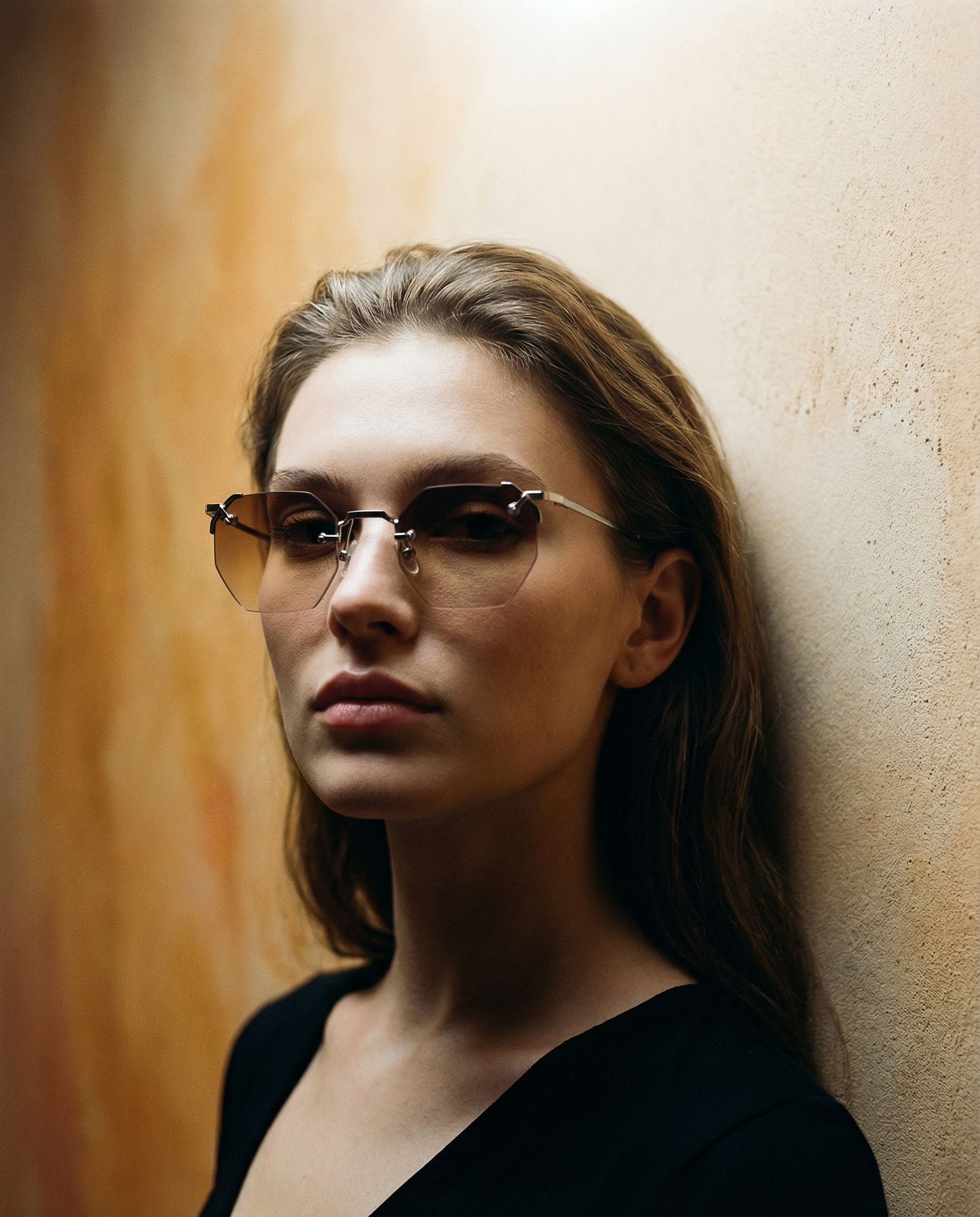 Aplos Hexagon Rimless Sunglasses – Minimalist Unisex Designer Shades with UV400 Protection