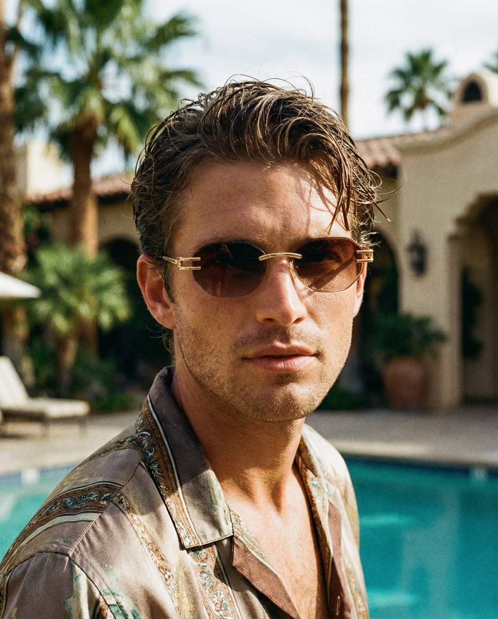 Dore Rectangle Rimless Luxury Sunglasses – Hand-Finished UV400 Unisex Eyewear