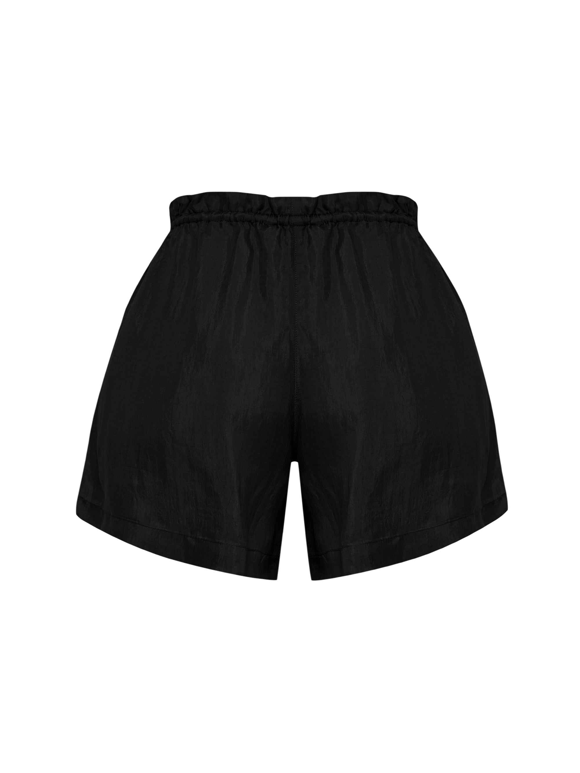 Lucid Flow Tie Shorts in Black
