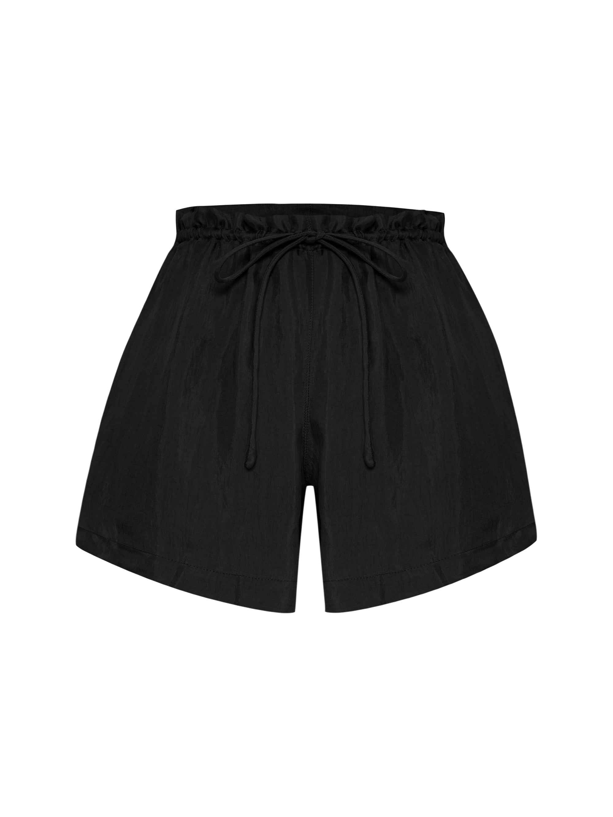 Lucid Flow Tie Shorts in Black