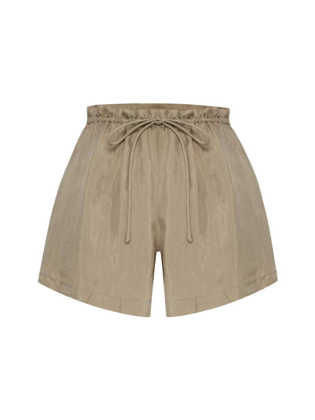 Lucid Flow Tie Shorts in Khaki Green