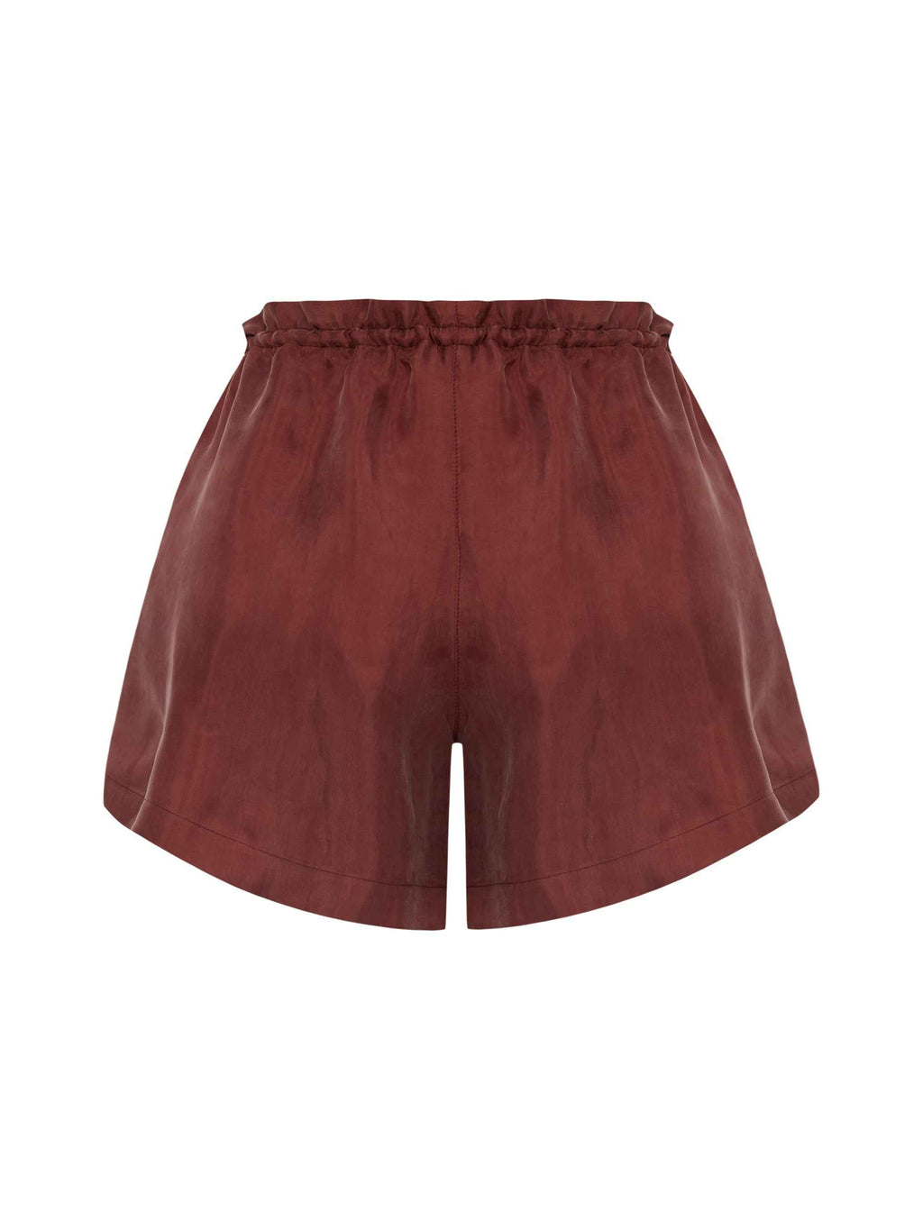 Lucid Flow Tie Shorts in Burgundy