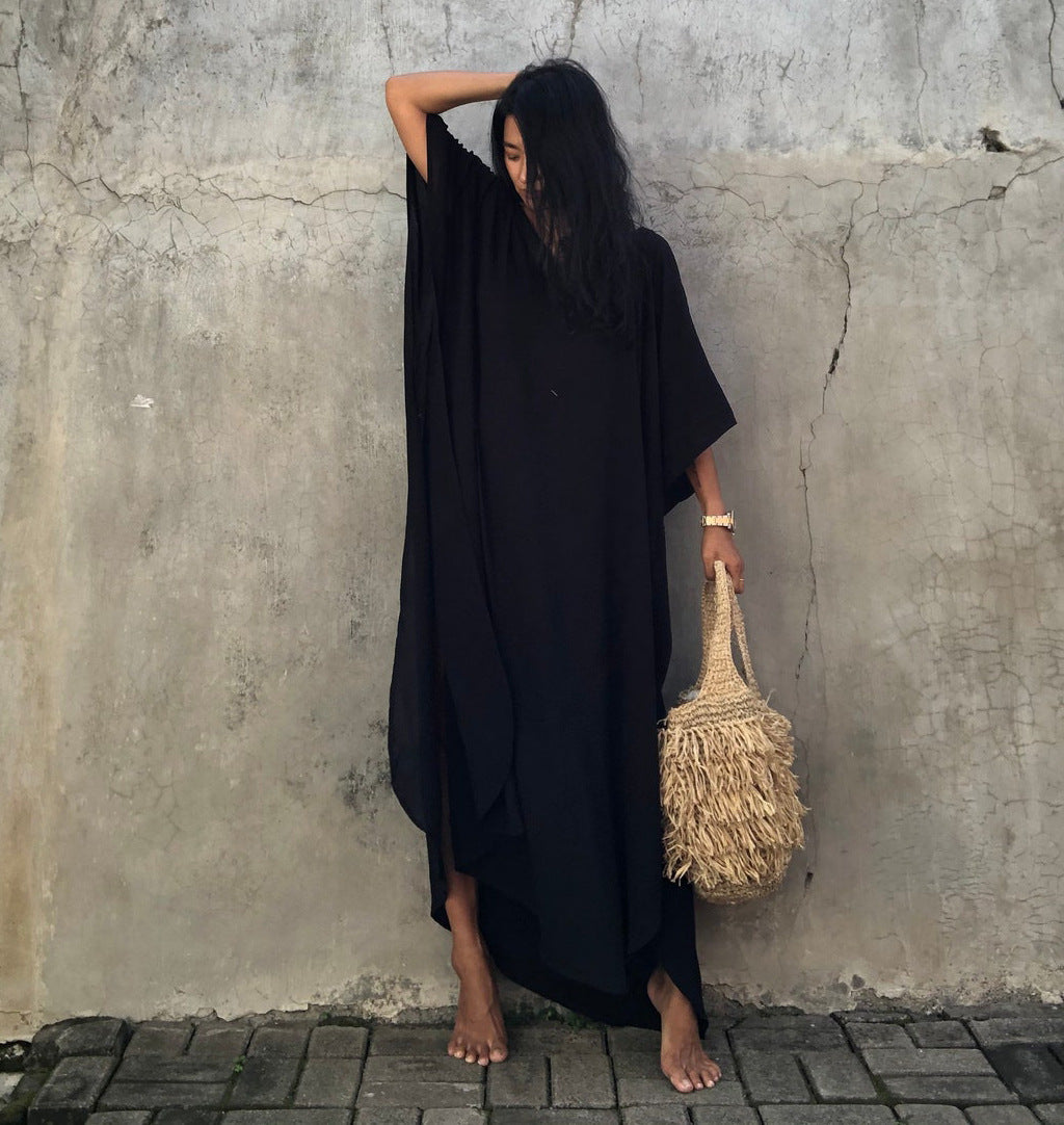 Black Boho Women's Kaftan