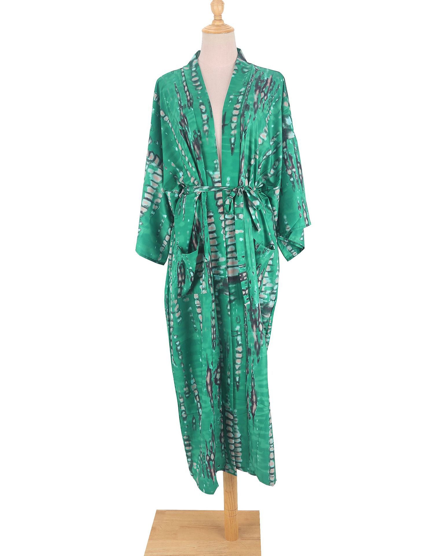 Pink Tie Dye Long Cardigan Kaftan