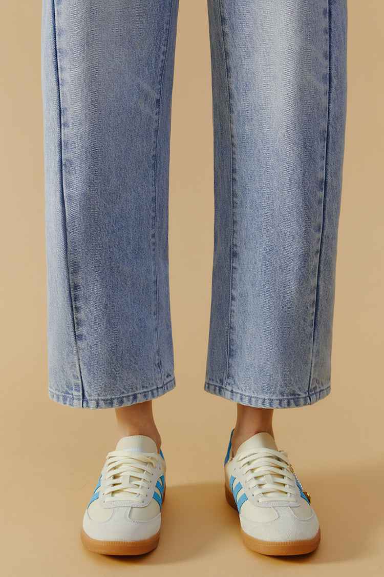 High-Rise Curve-Fit Ankle-Length Jeans Model HJ016
