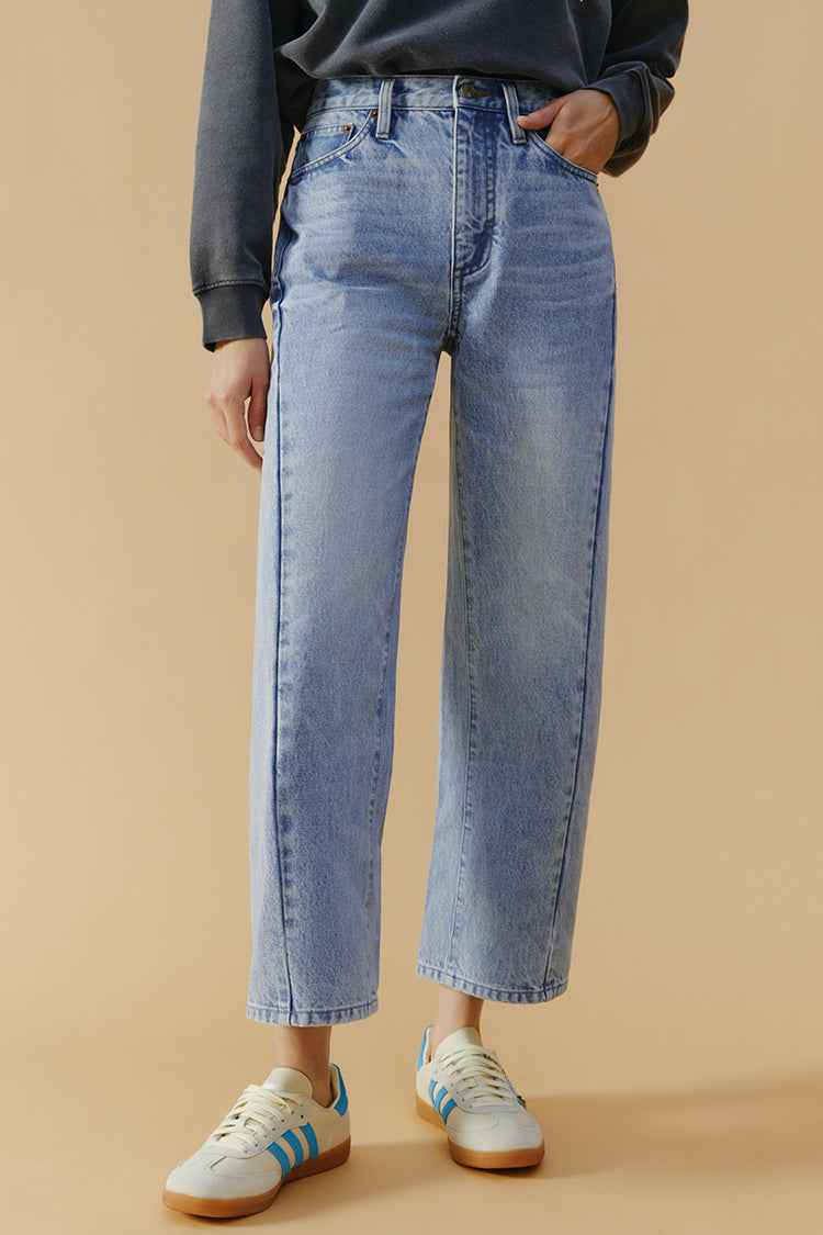 High-Rise Curve-Fit Ankle-Length Jeans Model HJ016