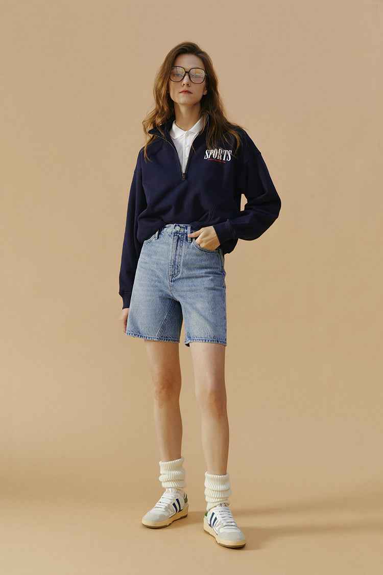 Angeles High-Rise Denim Shorts HJ030