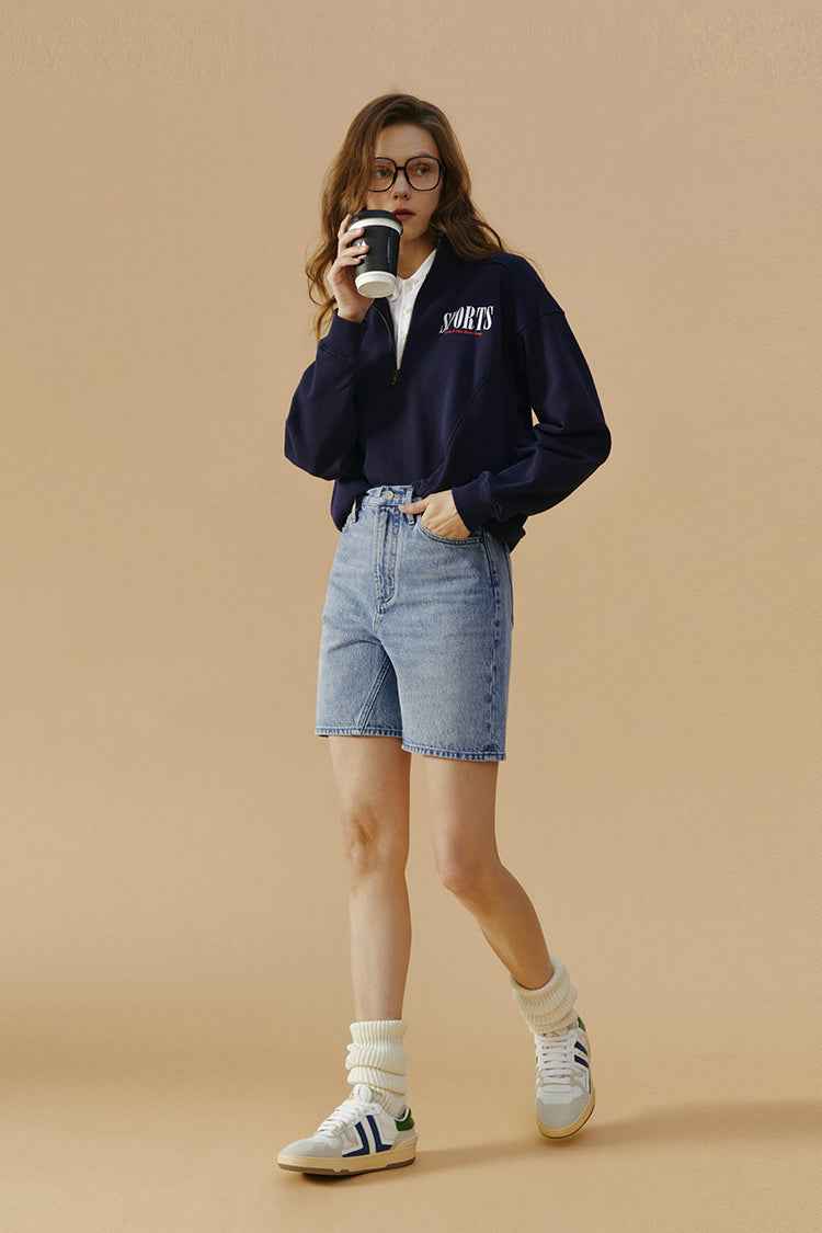 Angeles High-Rise Denim Shorts HJ030