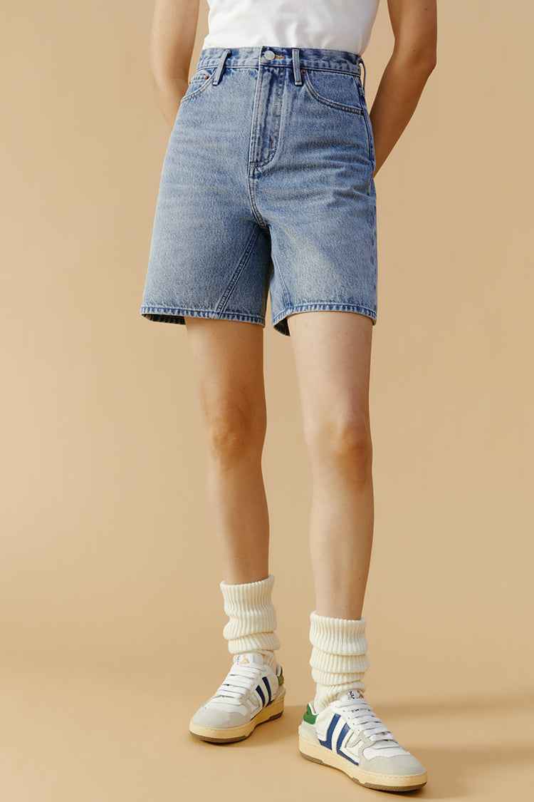Angeles High-Rise Denim Shorts HJ030