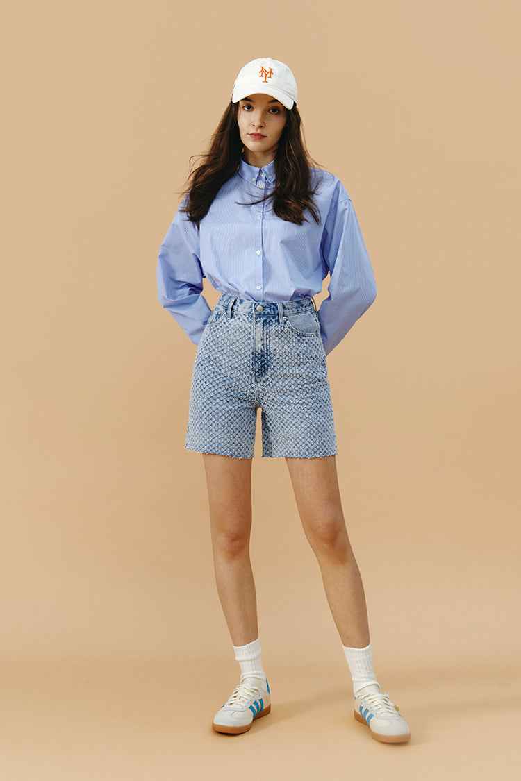 Venice Tweed High-Rise Denim Shorts HJ803 - Final Sale