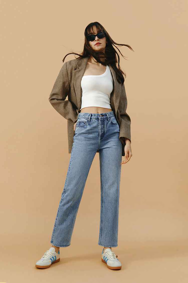 Manhattan High-Rise Straight Ankle Jeans HJ160