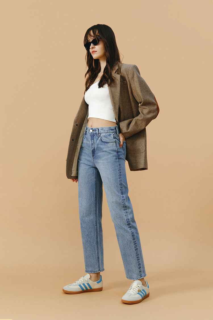 Manhattan High-Rise Straight Ankle Jeans HJ160
