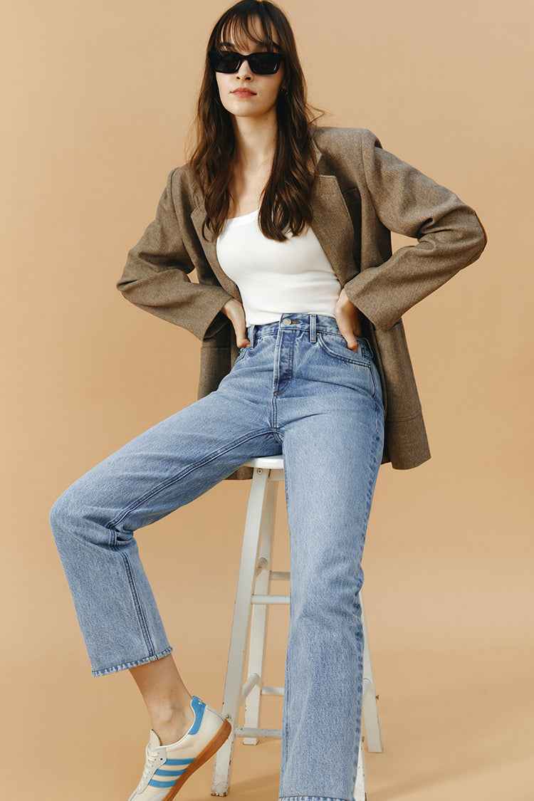 Manhattan High-Rise Straight Ankle Jeans HJ160