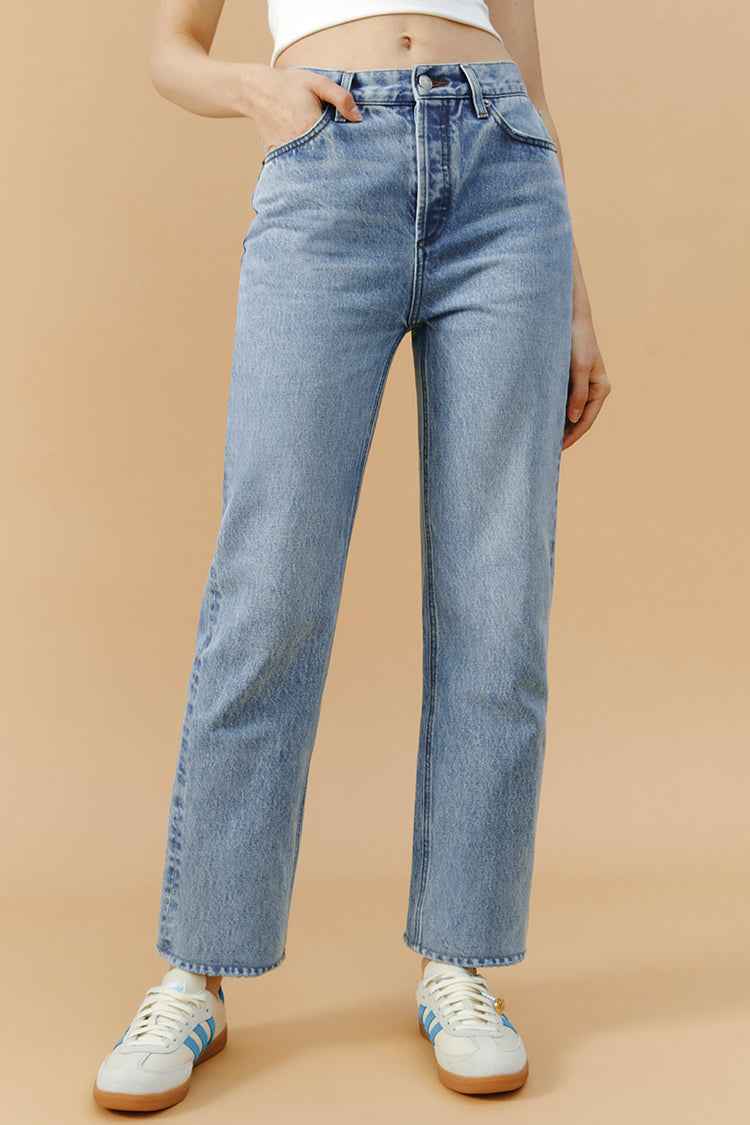 Manhattan High-Rise Straight Ankle Jeans HJ160