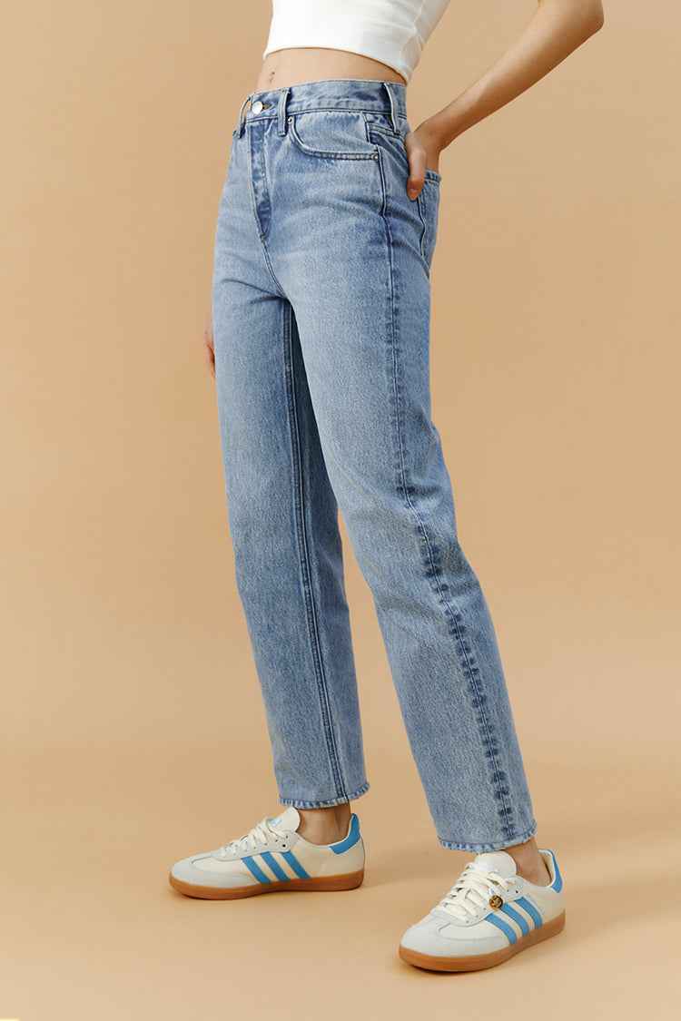 Manhattan High-Rise Straight Ankle Jeans HJ160