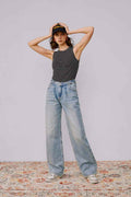 Fun Citywide Jeans HJ105 – High-Rise Wide-Leg Denim Pants