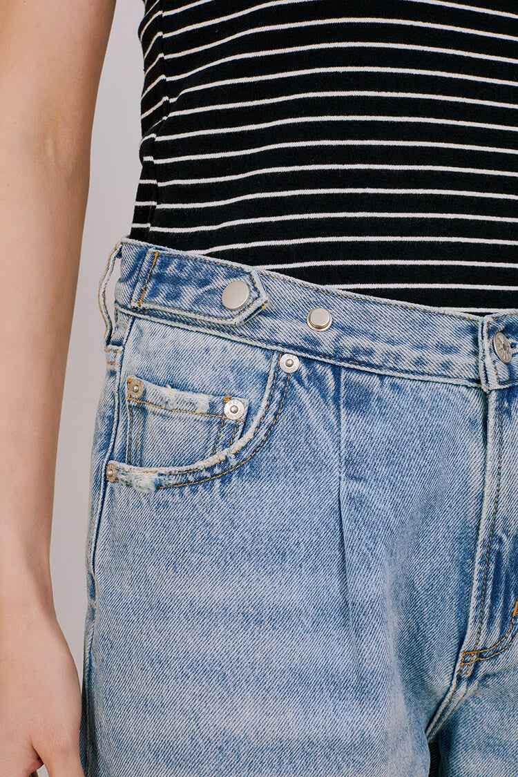 Fun Citywide Jeans HJ105 – High-Rise Wide-Leg Denim Pants