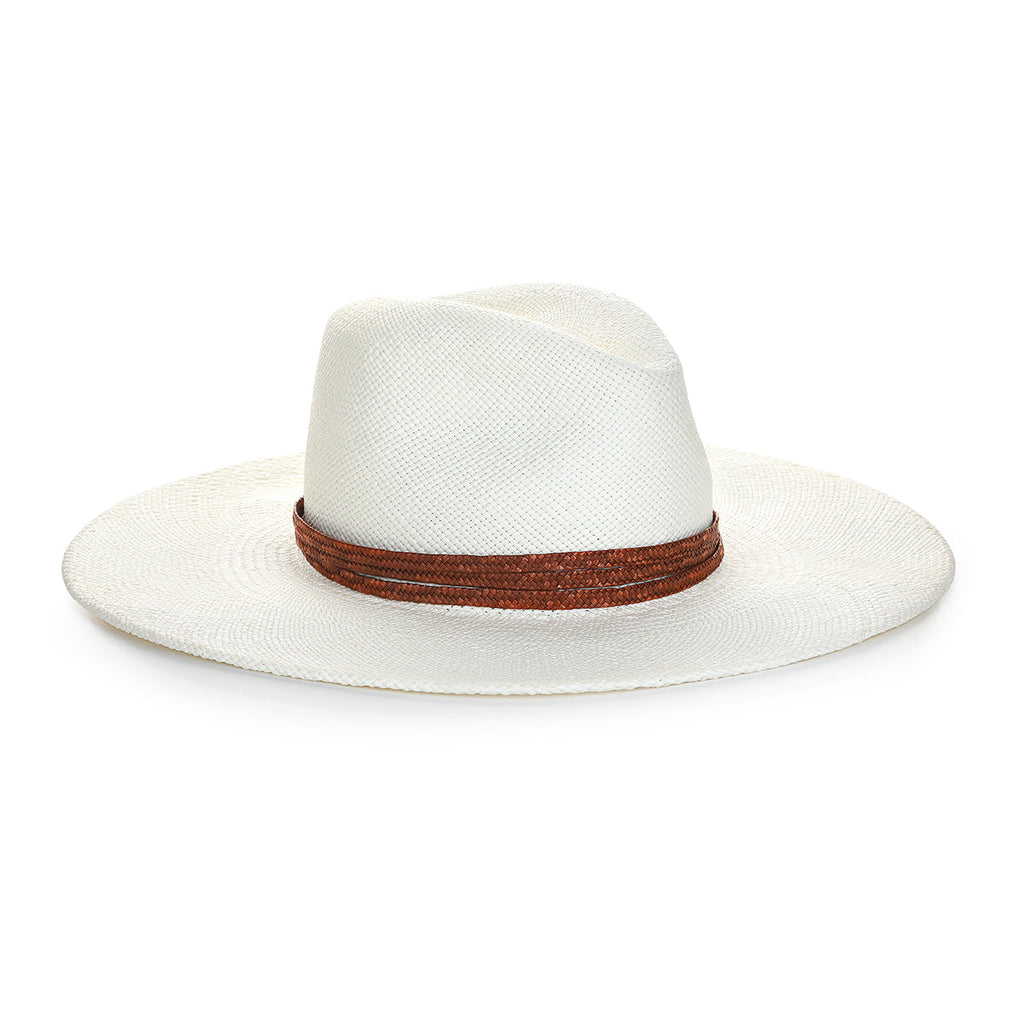 Isola Wide Brim White Panama Straw Hat – Helen Jon x Amina Hood Collaboration
