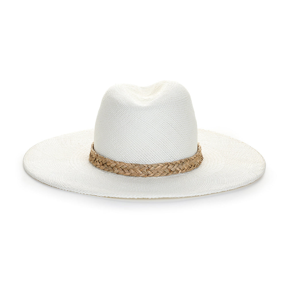 Isola Wide Brim White Panama Straw Hat – Helen Jon x Amina Hood Collaboration