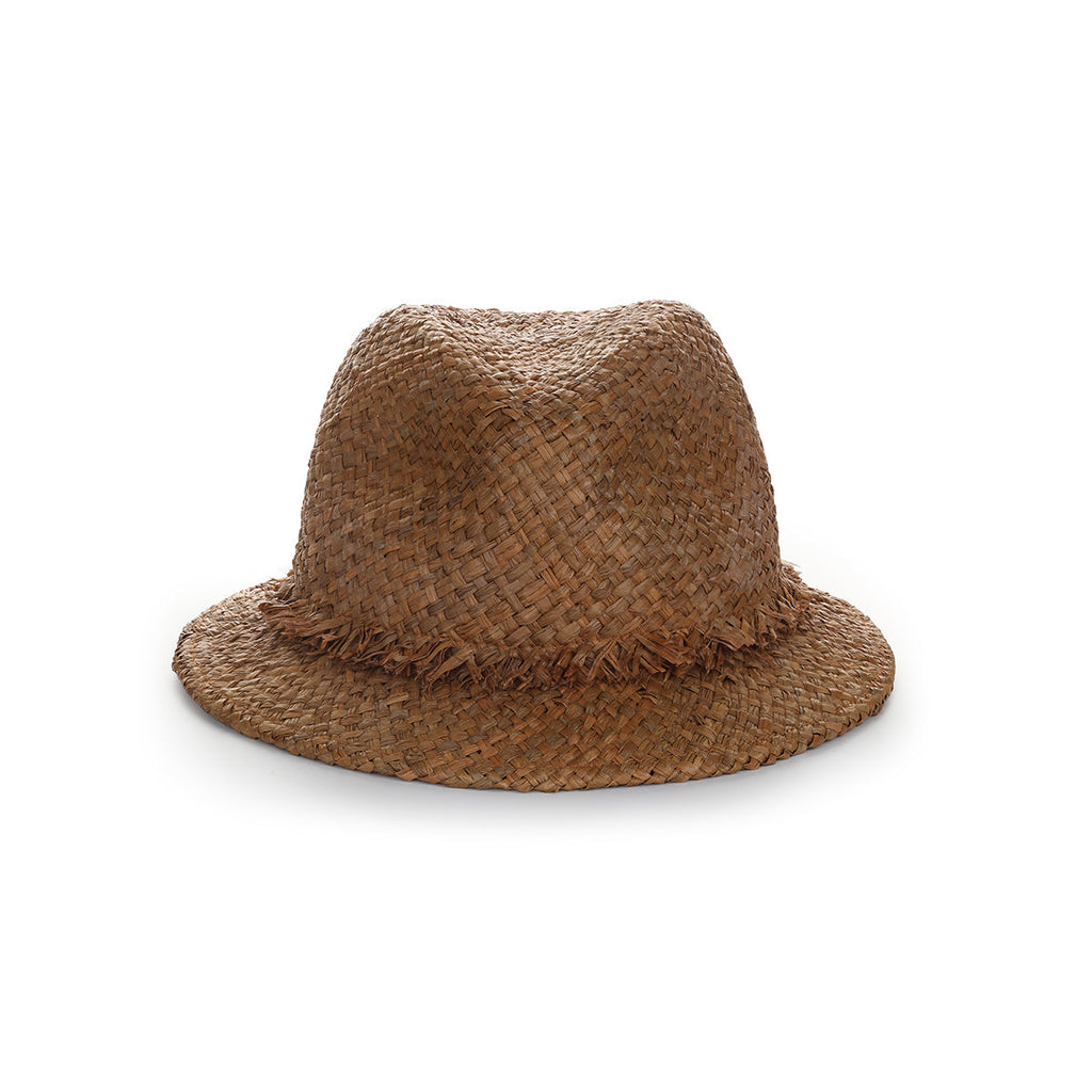 St. Tropez Raffia Fedora Hat – Tobacco Straw, Amina Hood x Helen Jon Collaboration
