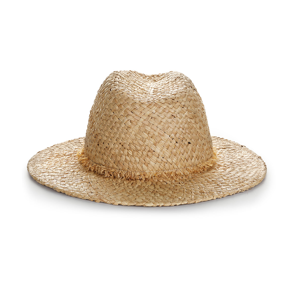 Laguna Natural Raffia Fedora Hat with 3" Brim, Handmade in the USA