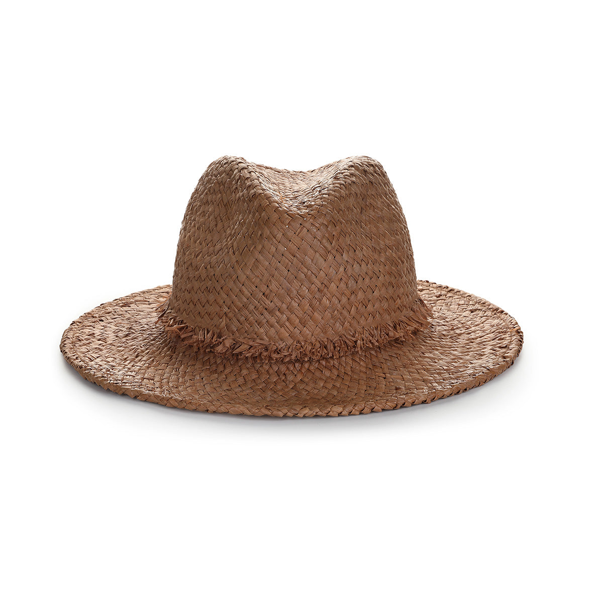 Laguna Natural Raffia Fedora Hat with 3" Brim, Handmade in the USA