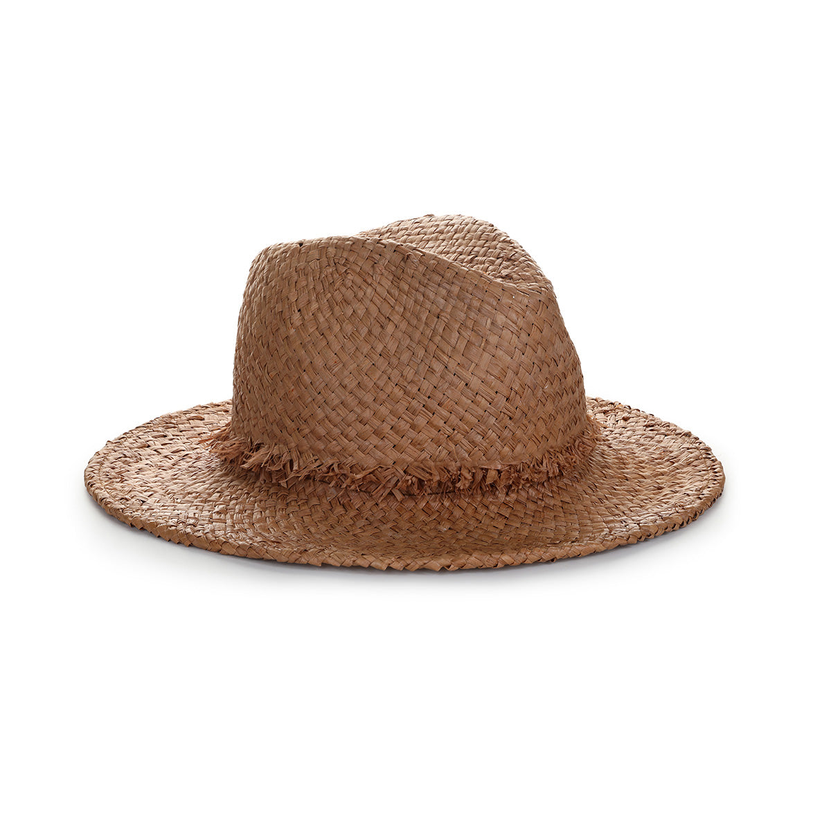 Laguna Natural Raffia Fedora Hat with 3" Brim, Handmade in the USA
