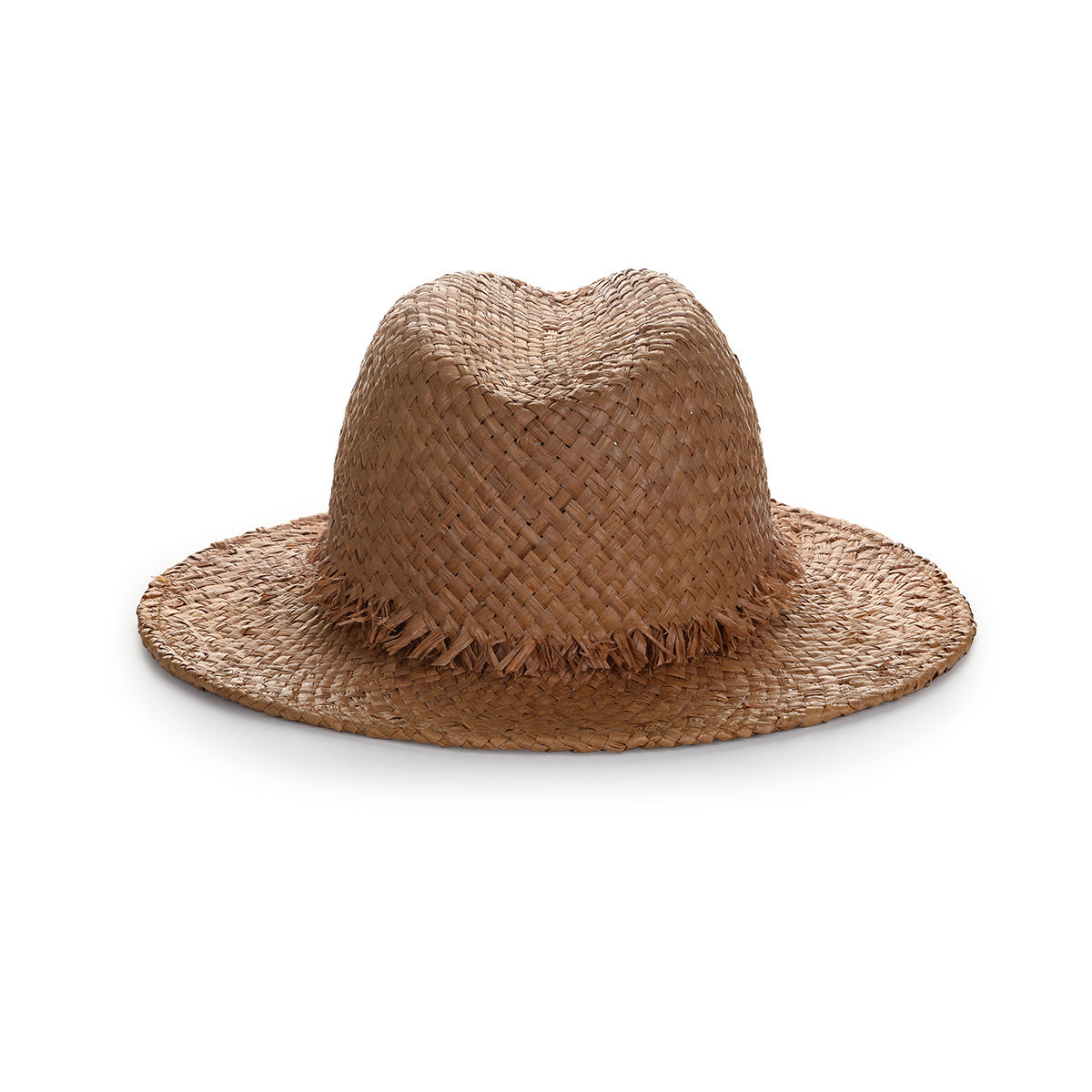Laguna Natural Raffia Fedora Hat with 3" Brim, Handmade in the USA