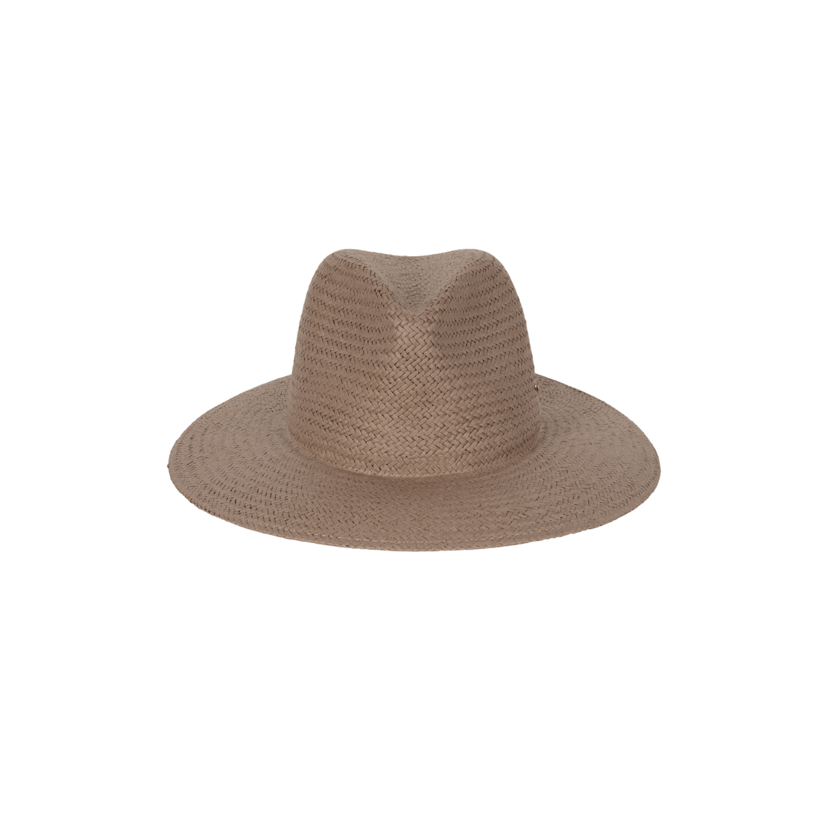 Liza Packable Straw Hat in limestone — front view