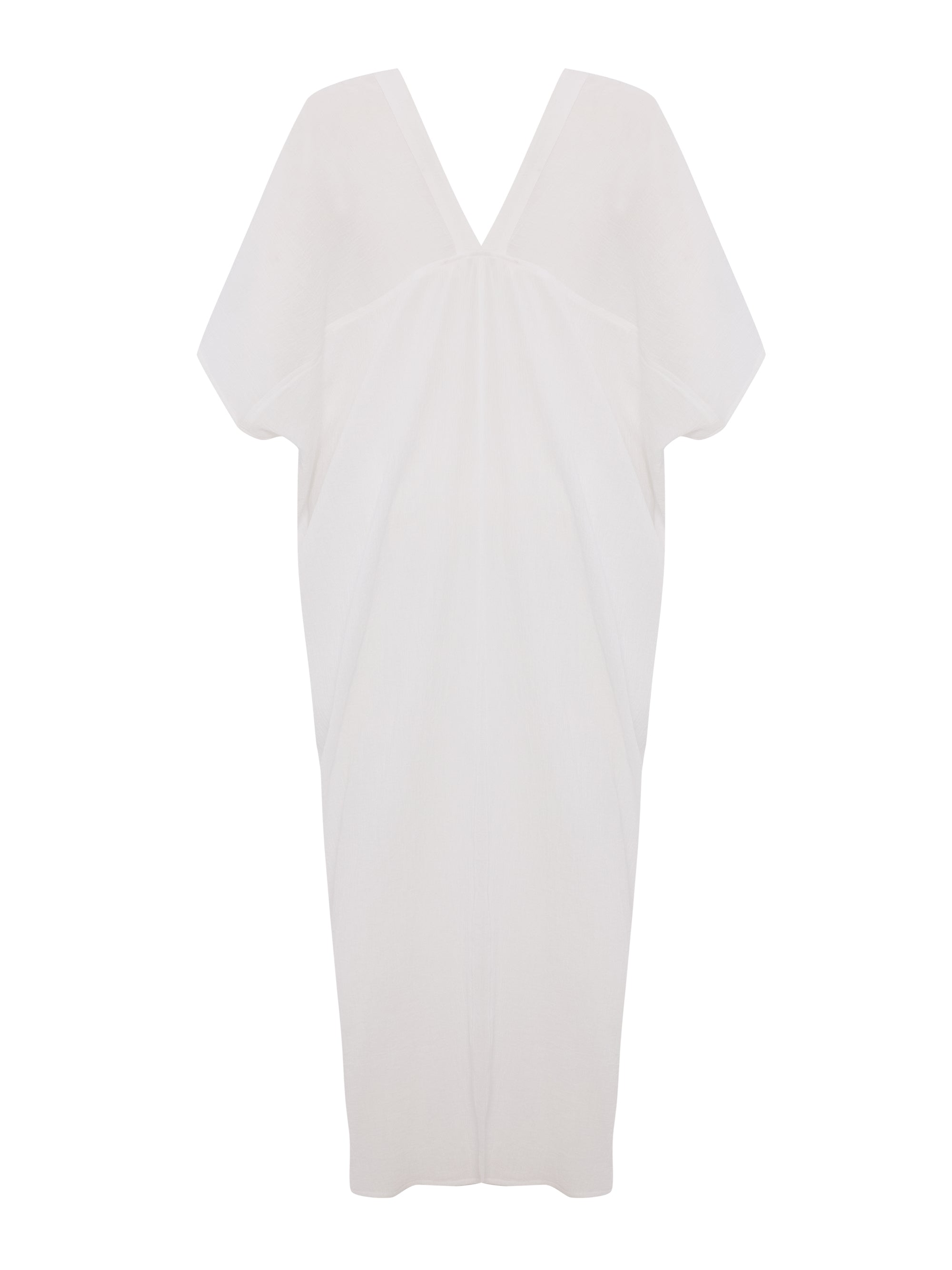 Esti White Midi Tunic in 100% Turkish Crinkled Cotton