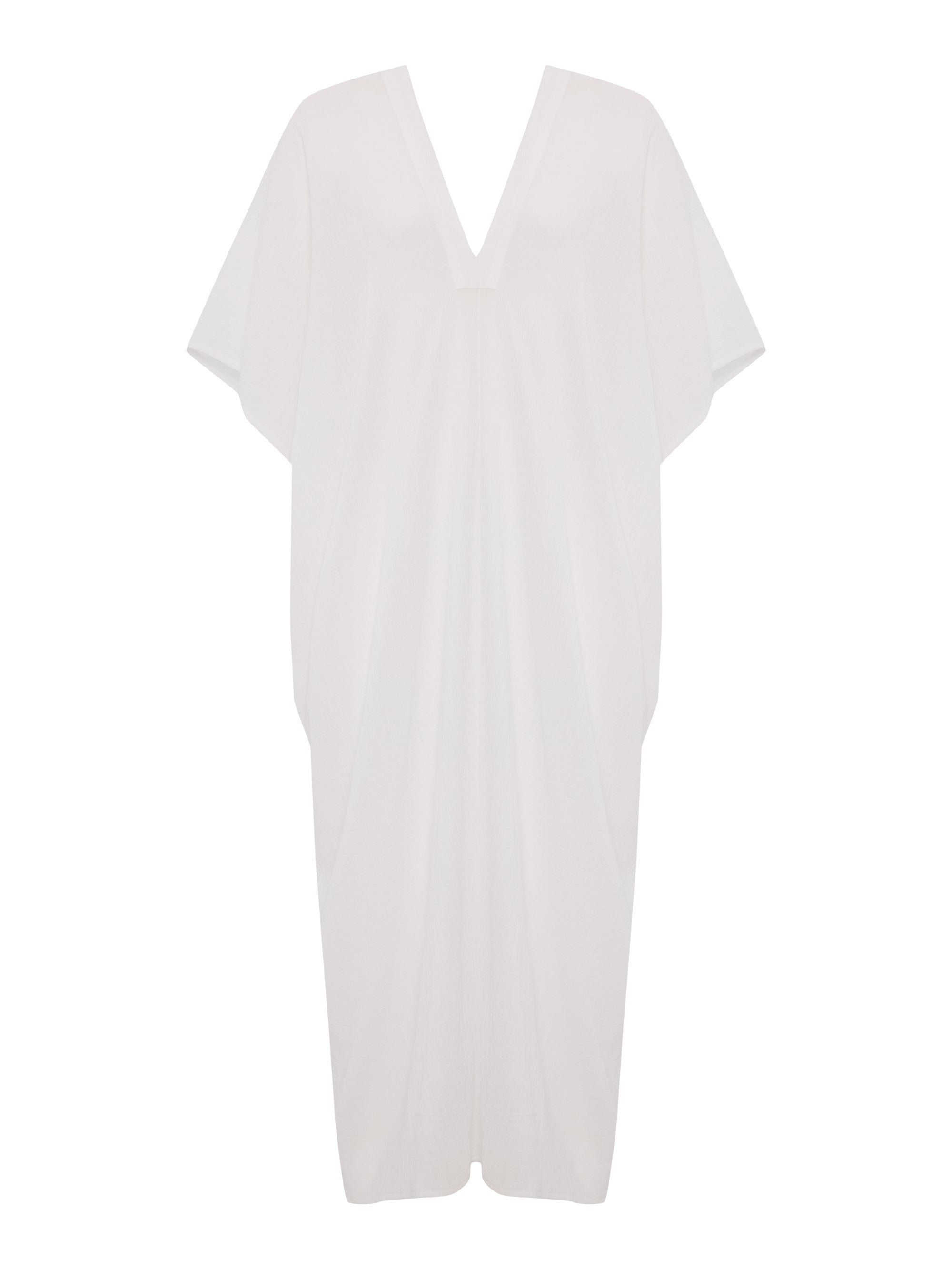 Esti White Midi Tunic in 100% Turkish Crinkled Cotton