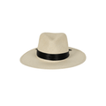 Handwoven Toquilla Panama Hat in black — front view