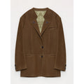 "Bavaria" Vintage Suede & Waxed Goatskin Leather Blazer