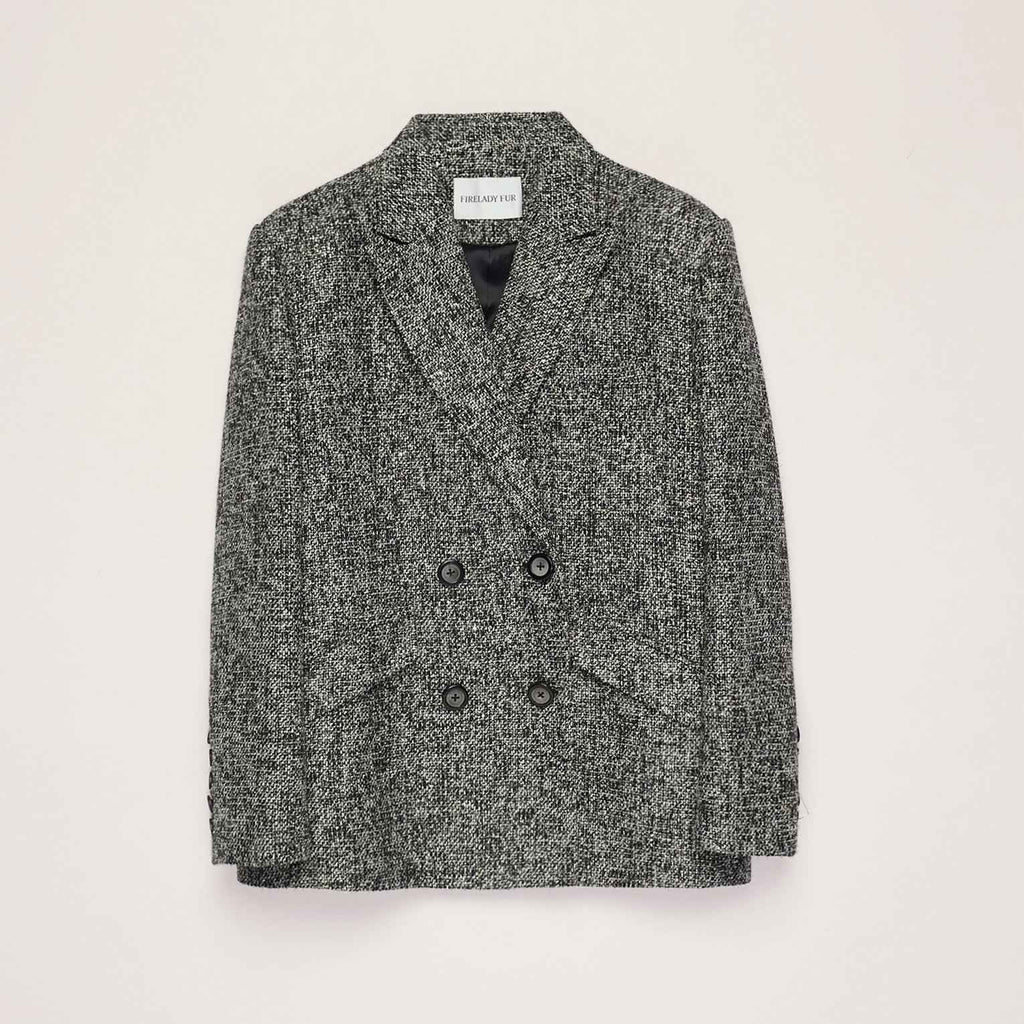 "Long Night Meteor" Limited Edition Italian Chanel-Style Tweed Suit Jacket