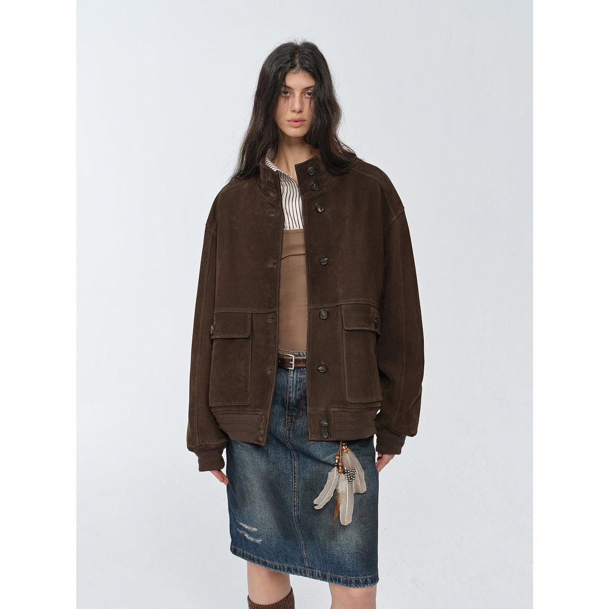 "Spring Whisper" Vintage Imported Suede Jacket