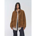 "Spring Whisper" Vintage Imported Suede Jacket - Brownish Yellow