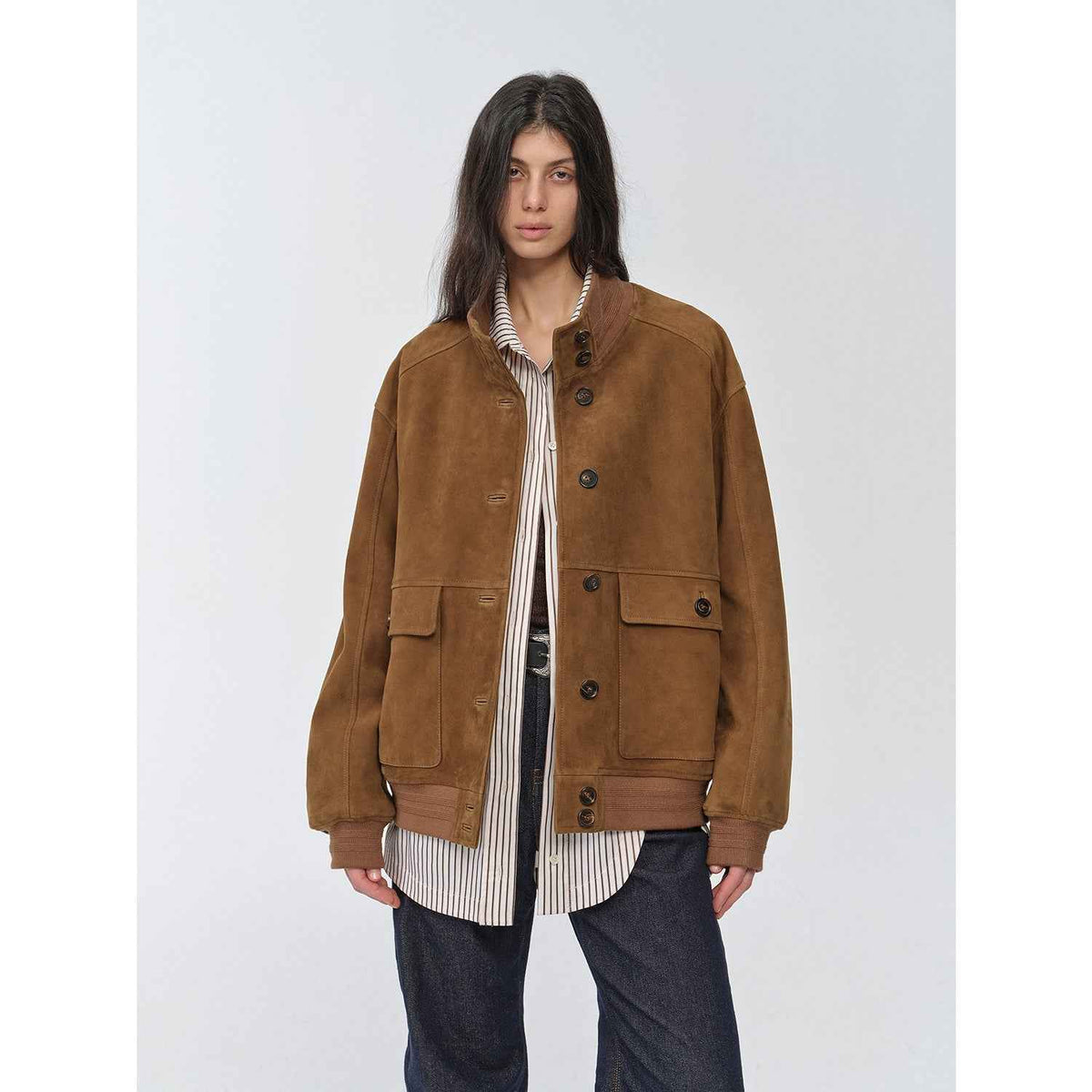 "Spring Whisper" Vintage Imported Suede Jacket - Brownish Yellow