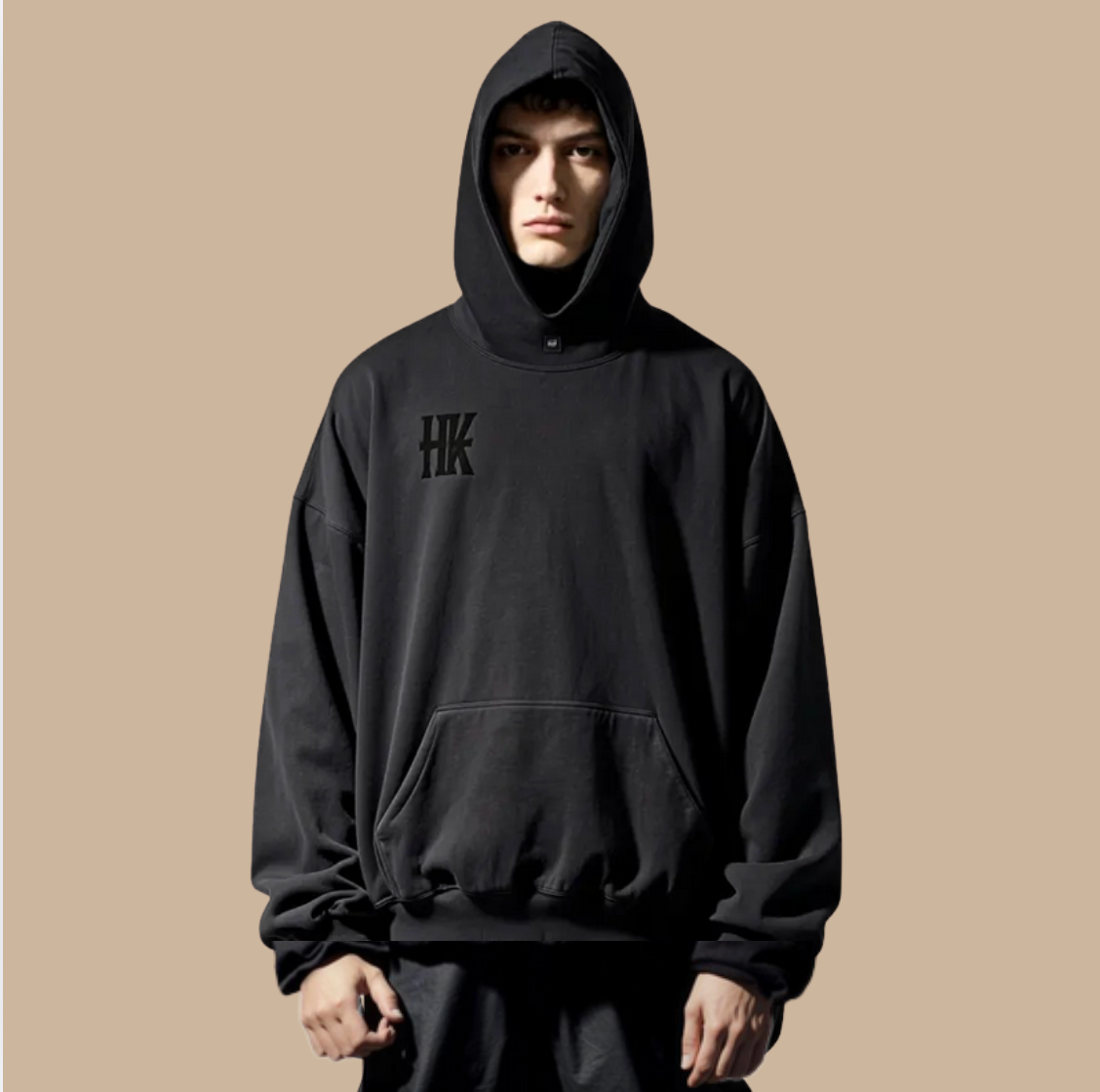 HK Logo Oversized Angel Hoodie
