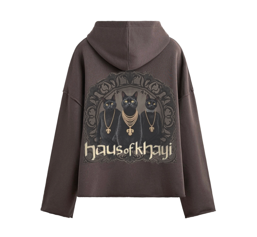 Black Cats Boxy Hoodie